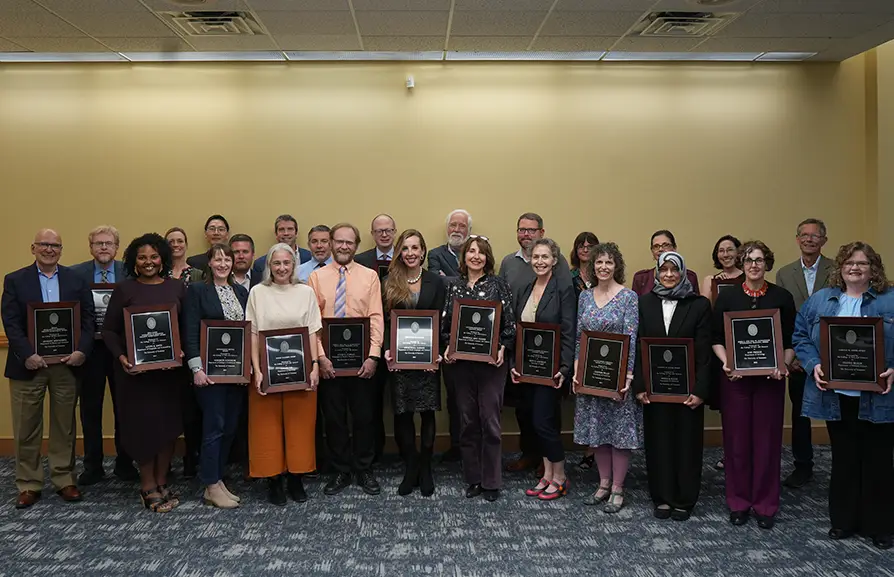 Group photo of awardees from the 2023 Faculty Awards Convocation